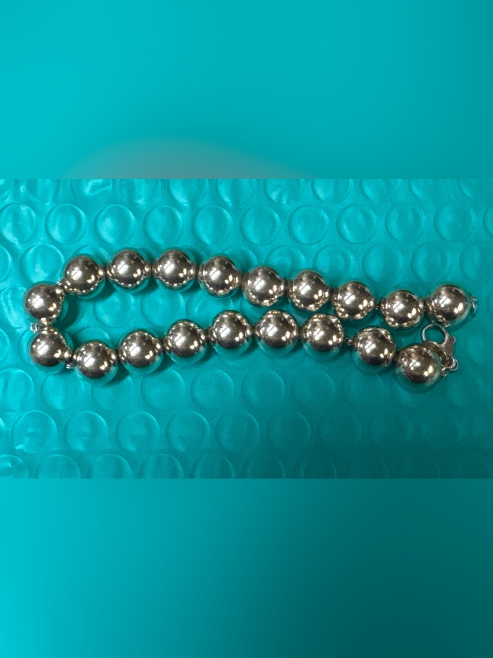 Tiffany & Co. Sterling Silver 8" Ball Chain Bracelet - 22.4g